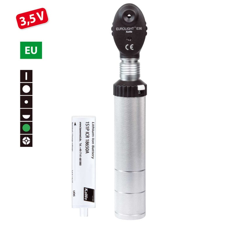 KaWe Eurolight E36 3.5 V Ophthalmoscope with Li-ion battery Medvana UK