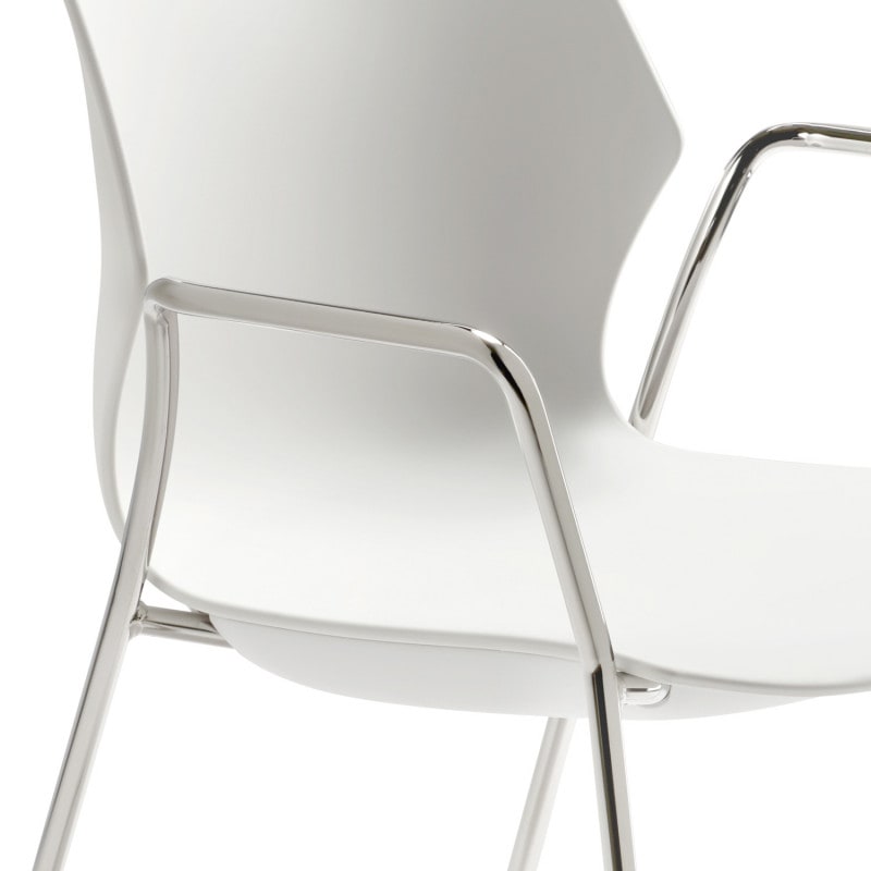 myPLANO Stackable Chair chrome | white Medvana UK