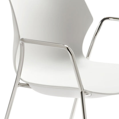 myPLANO Stackable Chair chrome | white Medvana UK