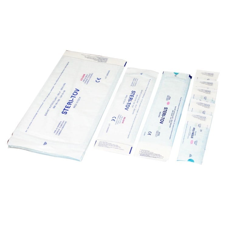 STERI-TOV Sterilisation Pouch, Self-Adhesive 90 x 250 mm Medvana UK