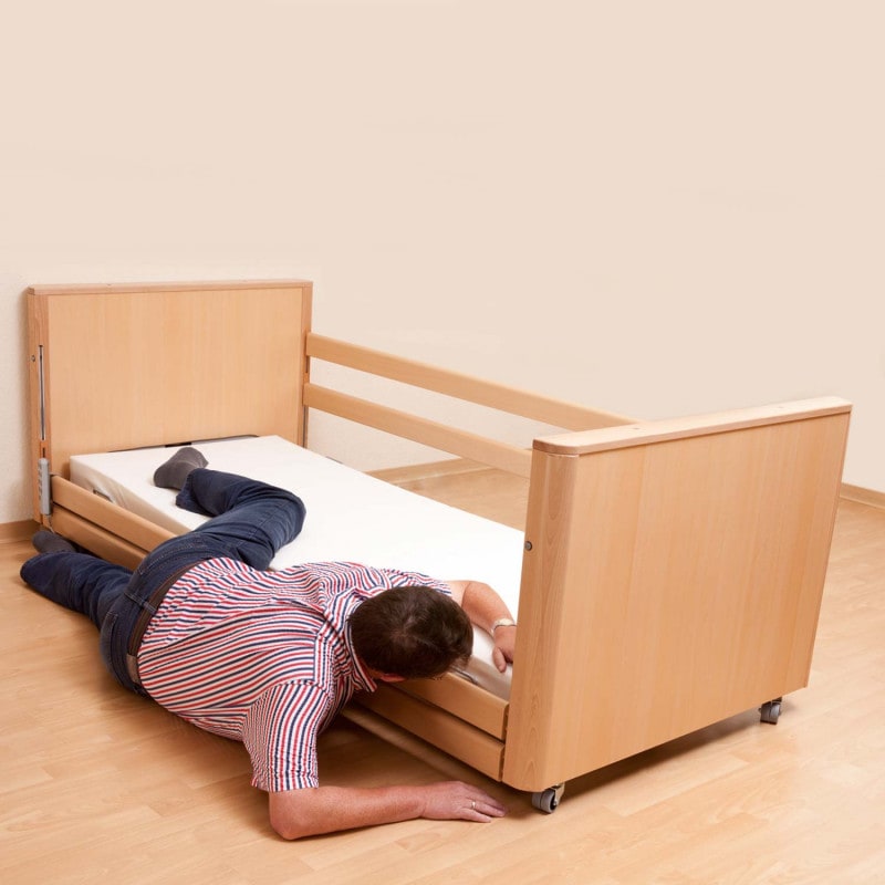 Aldena Nursing Bed with wooden slatted base Medvana UK