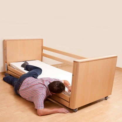 Aldena Nursing Bed with wooden slatted base Medvana UK