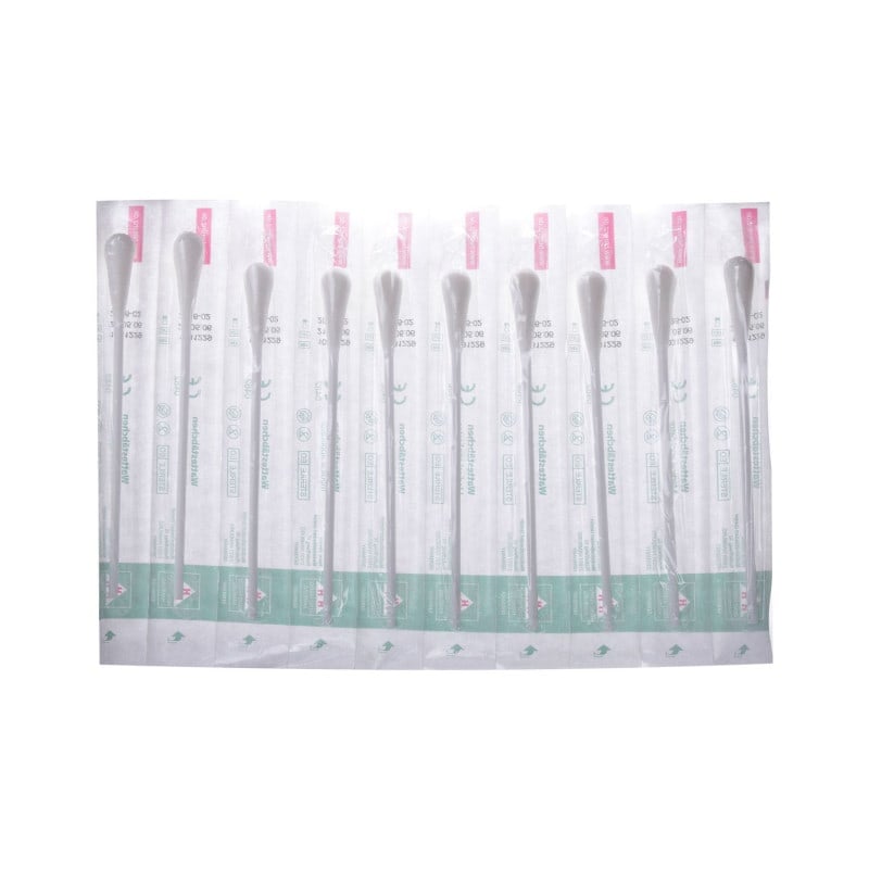 Large Sterile Plastic Cotton Swabs double, 250 PCS Medvana UK