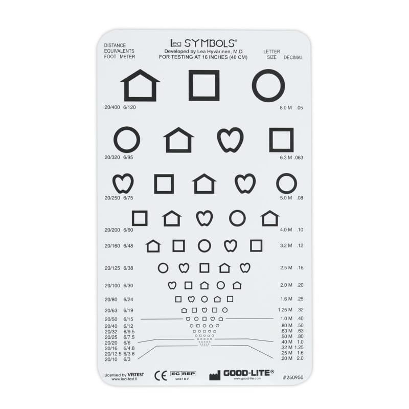 LEA SYMBOLS® Pocket-Sized Near Vision Card Medvana UK