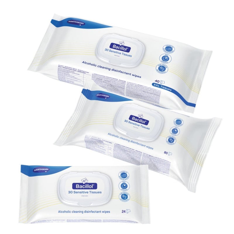 Bacillol 30 Sensitive Tissues, Flowpack 40 XXL-Wipes (25 x 38 cm)