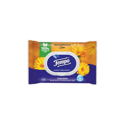 TEMPO Toilet Wipes "My Pampering Moment" with calendula &amp; camomile Medvana UK