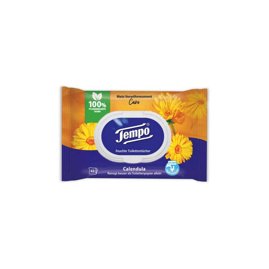TEMPO Toilet Wipes "My Pampering Moment" with almond milk &amp; panthenol Medvana UK