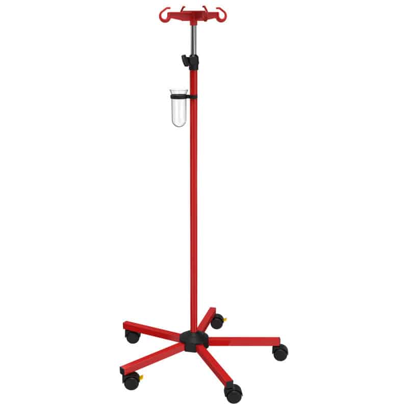 Coloured Infusion Stand traffic red (RAL 3020) Medvana UK