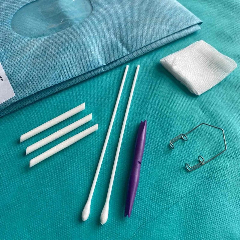 CombiSet® IVOM Standard Sets without fluid collection pouch & with fenestrated lid retractor Medvana UK