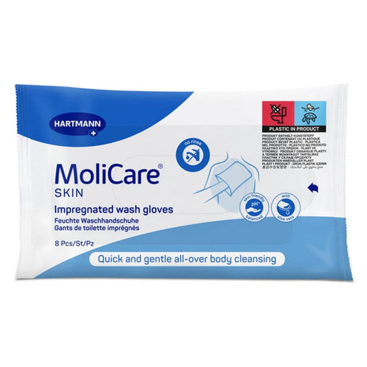 MoliCare Skin Impregnated Wash Gloves Medvana UK