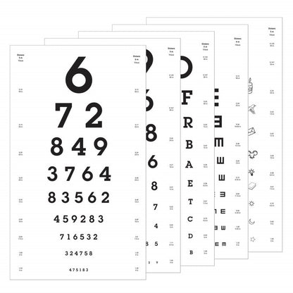 Eye Test Letters Paper Eye Test Chart Letters & Numbers – Medvana