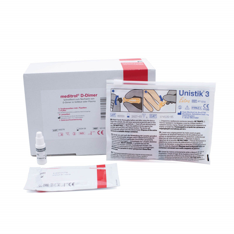 meditrol® D-Dimer Test 5 Test Cassettes Medvana UK