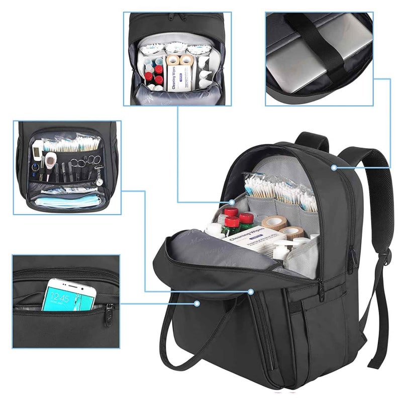 Matein Nurse Backpack black Medvana UK