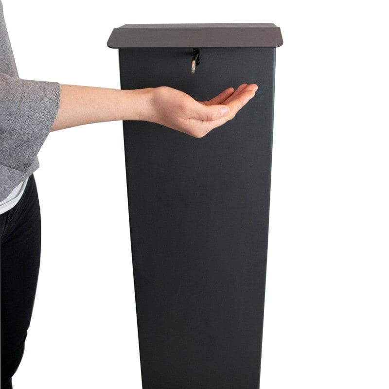 Hygiene Tower with Foot Control SD115 black Medvana UK