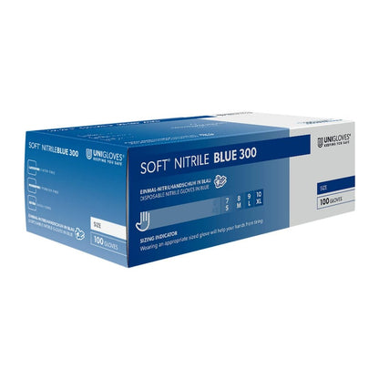 Unigloves SOFT® NITRILE BLUE 300 L