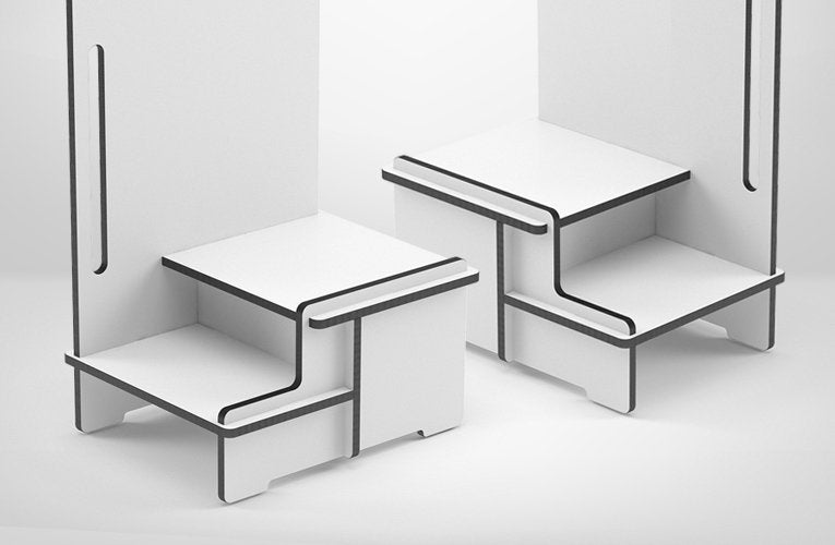 ScreenUp® Step-Up Platform with round handrail Medvana UK