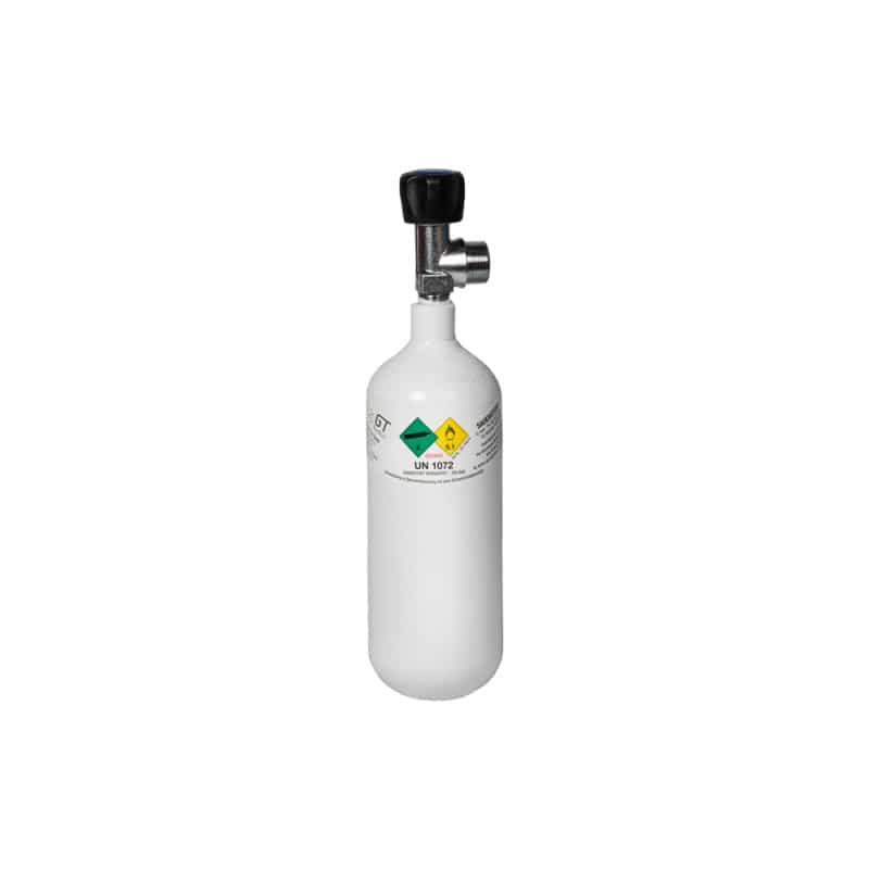 Light Steel Oxygen Tank, filled 0.8 litre Medvana UK