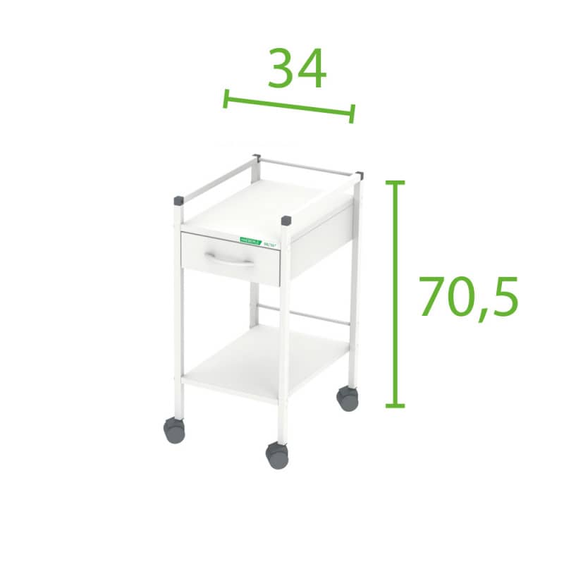 Small Multipurpose Trolley with 1 Drawer Medvana UK