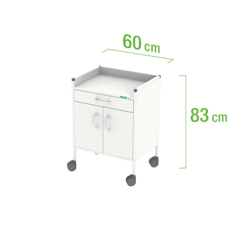 Cupboard Trolley with 1 Drawer Medvana UK