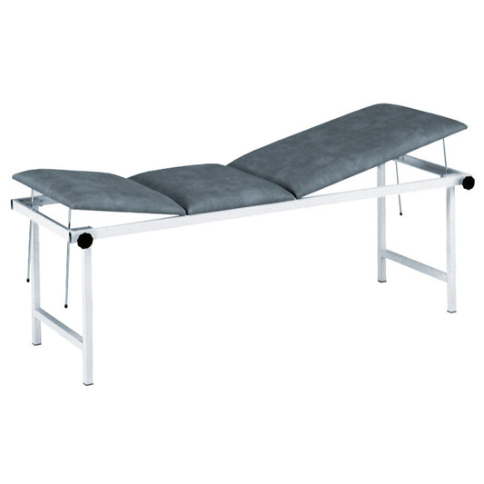3-Section Exam Table lacquered pure white | blue