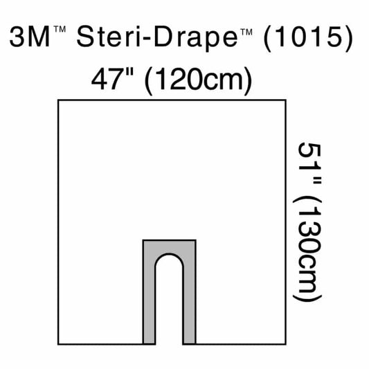 3M Fenestrated Drape with Adhesive Zone 120 x 180 cm, 2 adhesive zones (1019)
