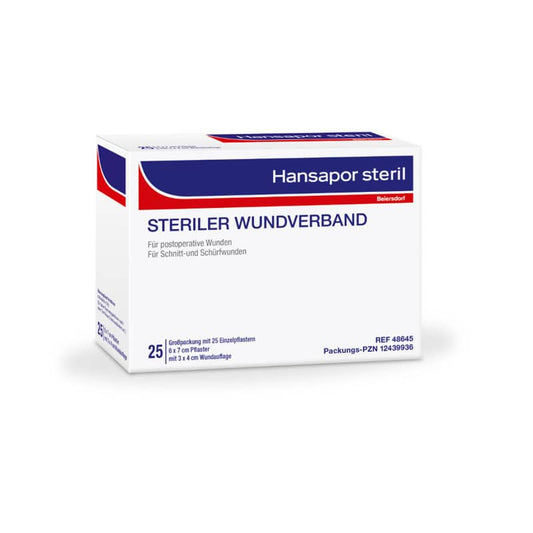 Hansapor sterile 10 x 15cm | 25 pcs Medvana UK