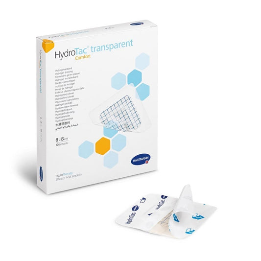 HydroTac transparent comfort, Gel Dressing with Adhesive Edge 12.5 cm x 12.5 cm Medvana UK