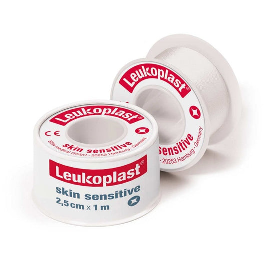 Leukoplast® skin sensitive 1.0m x 2.5 cm | with protective ring Medvana UK