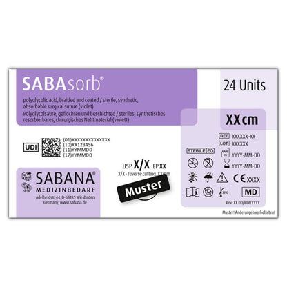 SABAsorb® USP 4-0 EP 1.5 DS-16-45 Medvana UK