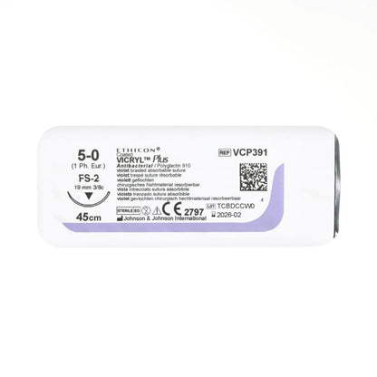 Vicryl Plus Violet Absorbable Sutures USP0 70cm CP1