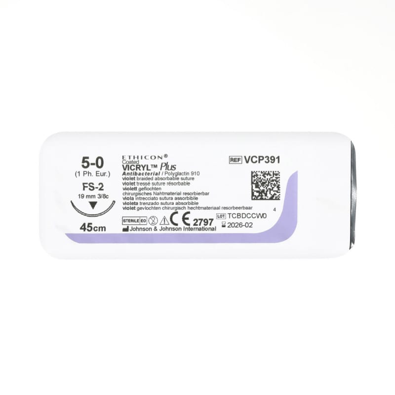 Vicryl Plus Violet Absorbable Sutures USP2-0 70cm CT1