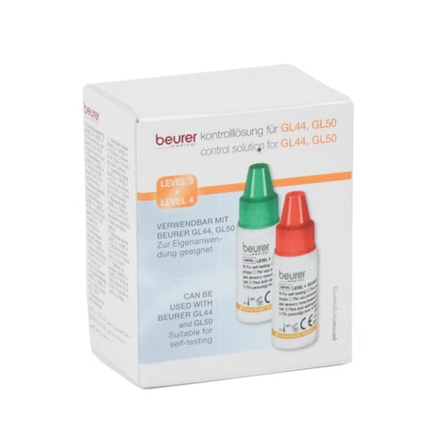 Control solution for blood glucose monitors GL44 and GL50 Medvana UK