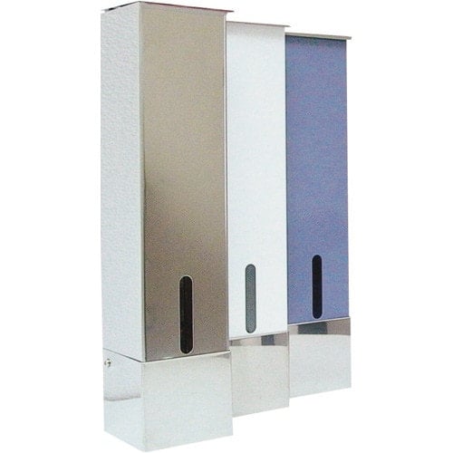 Designer Cup Dispenser metal, white Medvana UK