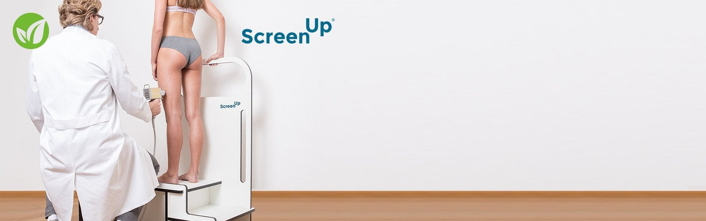 ScreenUp® Step-Up Platform with round handrail Medvana UK