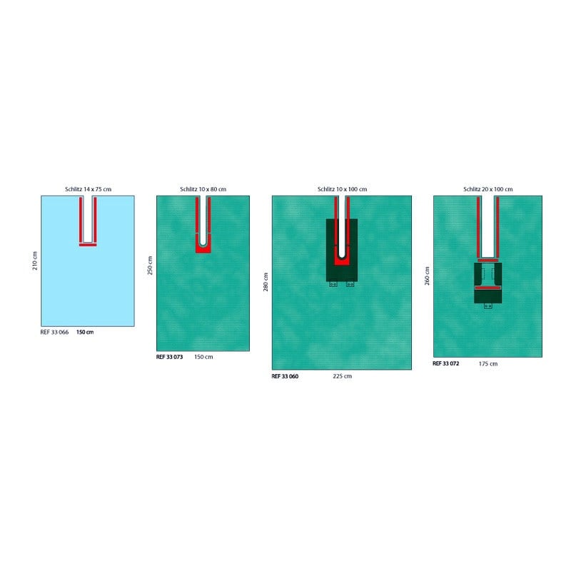 Raucodrape® PRO, Slitted Surgical Drapes 225 x 260 cm, 13 pcs Medvana UK