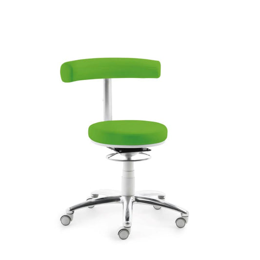 MyQuIZZ Practical Swivel Stool aluminium base | red