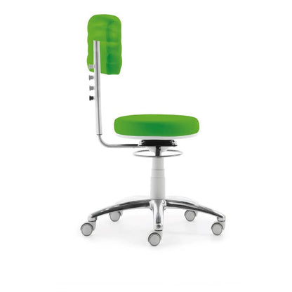MyQuIZZ Practical Swivel Stool aluminium base | red