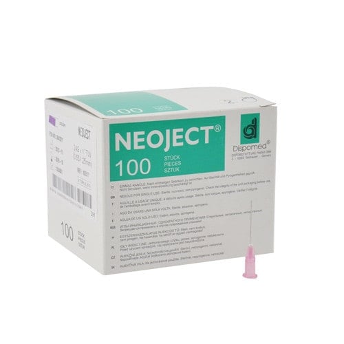 Neoject Ultra-thin Wall Cannulae 26G, 0.45 x 23, brown Medvana UK