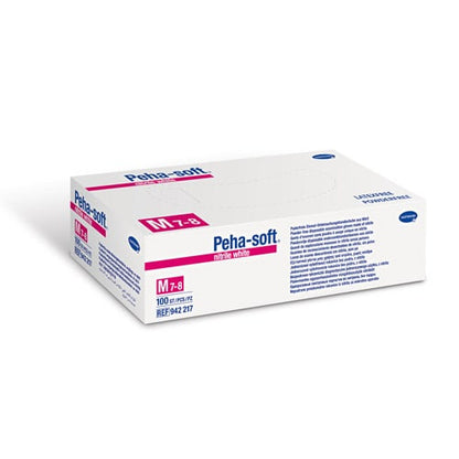 Peha-soft Nitrile White Gloves S