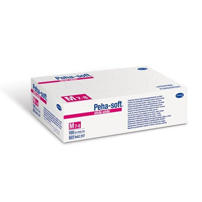 Peha-soft Nitrile White Gloves M
