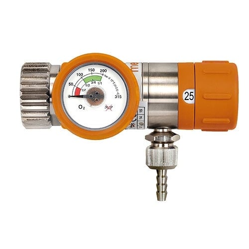 Oxygen System with Light Steel Bottle and Pressure Regulator 1 lltre