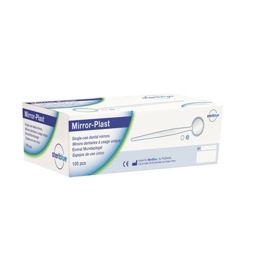 Disposable Dental Mirror, 100 pcs white Medvana UK