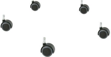 Hard Floor Castors, Unbraked Medvana UK