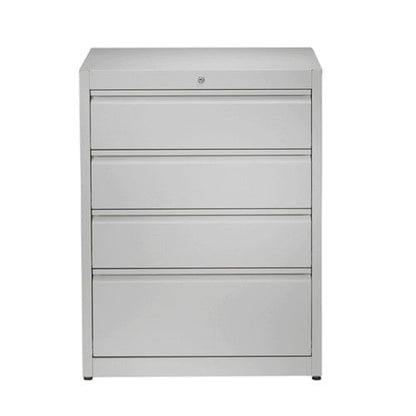 Steel Filing Cabinet with Automatic Closing System 3 drawers, 3 tracks | ivory Medvana UK